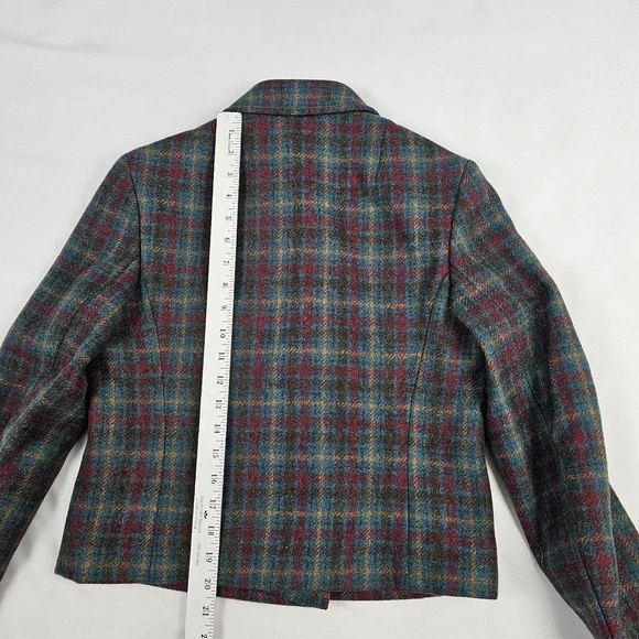 Elegant Multicolor Plaid Blazer - Picture 5 of 14